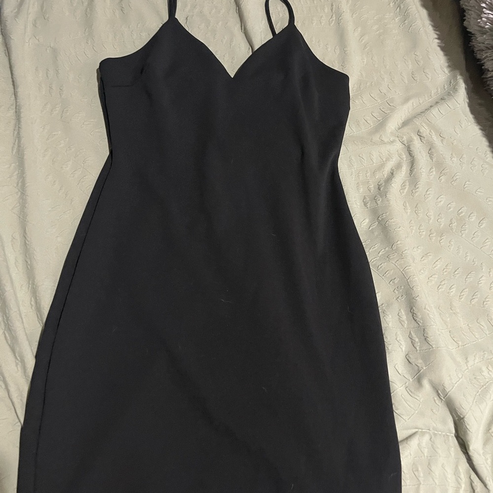 Elegant Black Spaghetti Strap Dress homecoming!!